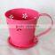 Galvanized Artificial Flower Pot Metal Bouquet