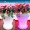 PE plastic led flower pot decorative restaurant