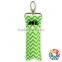 Handmade Aqua Chevron Lipstick Holder Custom Cotton Fabric Keychain