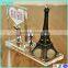 Office high grade round crystal pen holder gifts with custom engraved card holder