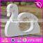 New design cute white swan shape wooden baby piggy banks W02A256