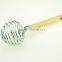 37045 Stainless Steel Spring Coil Whisk with wooden handle