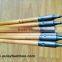 Black Tapered Bullet Arrow Points Crimped On Bamboo Shafts For Bow