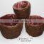 brown color moss and sisal pot garden planters