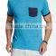 T-shirts in Bulk Men's Short Sleeve Plain Dyed Solid Color Trends T-shirts with Pocket Plain White T-shirts