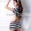 women hollow out striped sexy dress BB0050