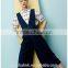 latest design 100% cotton wide leg gallus jeans pants for girl
