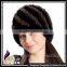 CX-C-53H Elastic Fashion Deisng Knit Beanies Hat Mink Fur Hat