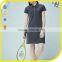 Women Custom Polo Collar Tennis Dress Wholesale Plain Short Sleeve Active Dress Women Casual