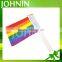 Colourful OEM size 100% polyester rainbow hand flag