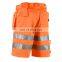 Hot sale polyestecotton drill high visibility work short pants with reflective tape