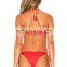 2017 new arrival girls swimwear red, one piece gallus swimsuit
