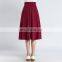 T-SK519 Guangzhou Factory Linen Customize Pattern Latest Skirt Design Pictures