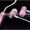2017 gray Super bass metal braided earphone headset earpiece with mic