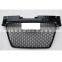 Front Bumper Center Black Grille Silver Ring Trim 07-14 TTRS Style For AUDI TT