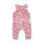 Wholesale Plain Pink Swan Pattern Cute Jumpsuit Soft Baby Girl Romper