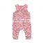 Wholesale plain pink swan pattern cute jumpsuit Soft Baby Girl Romper