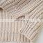 Loosing unisex pullover knit cotton handmade sweaters for babies