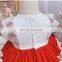 2020 Summer Spanish Lolita princess dress baby girl clothes lace stitching red dress for girl birthday party vestidos