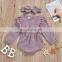 Foreign trade children's clothing spring and autumn models girls candy color long-sleeved lace romper romper