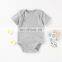 Solid Envelope Short Sleeve Organic Cotton Baby Boys' Romper