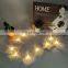 Holiday Decoration Christmas Led Light Metal Star Shaped String Lights Golden Fairy Lights For Home Party Decoration