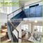 Modern custom design Indoor stair glass stainless steel railings price