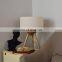 Burlywood Wooden table lamp modern industrial style nice look table lamps for home decor 2018 hot sale
