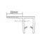 pvc 90D glass door hard-soft side waterproof strip for 6mm - 10mm glass