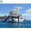 High quality inflatable yacht slide, inflatable floating trampoline water slide on pool for boat