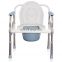 Folding Manual Portable Commode Chair Steel Folding Western Over Commode Toilet Chair