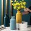 Nordic Style Morandi Fashion Large Yellow Green Blue Ceramic Flower Vase For Tv Bench