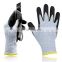 Protective Cut Resistant Security Gloves En388 Nitrile Hppe Fiber Blended Anti Cut Glove