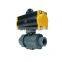 one way pneumatic valve triple union plastic 3 way pvc pneumatic ball valve for water air