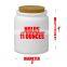 New Factory custom design small mini decorative ceramic week stash jar with cork lid