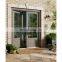 Contemporary Main Entrance Walnut Bronze Wooden Large Pivot Doors