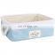rectangle light blue color fabric storage baskets with lining baby clothes storage boxes bins