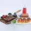 Mini cast iron frying pan with wooden handle