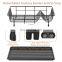 Small Dish Drying Rack with Tray Compact Dish Drainer for Kitchen Counter Cabinet