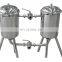 Filtre duplex en acier inoxydable pour le lait, le vin, les boissons, le vinaigre, etc.