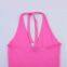 2025 New European and American Fashion Hanging Neck Collar Splicing Dress