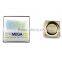 Custom printed logo metal circle magnet lapel pin