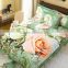 long stapled cotton 3D 4pcs printed bed cover set