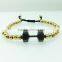 6mm glass bead stretch bracelet with charm fit life dumbbell bracelet