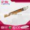 golden heating lamp antique quartz glass twin tube with pipes
