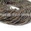 NATURAL SMOKY QUARTZ 3-4MM RONDELLE FACETED LOOSE BEADS WHOLESALE LOT STRAND