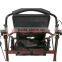 Walker Rollator with Fold Up Removable Back Support and Padded Seat, Red