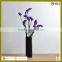2016 factory matt square porcelain black vase from vietnam for table decor