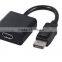 Plastic DP to HDMI cable, male to male displayport cable to hdmi