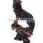Deqogo Copper Wolf Howing to the Moon Statue by Deqogo Decoration